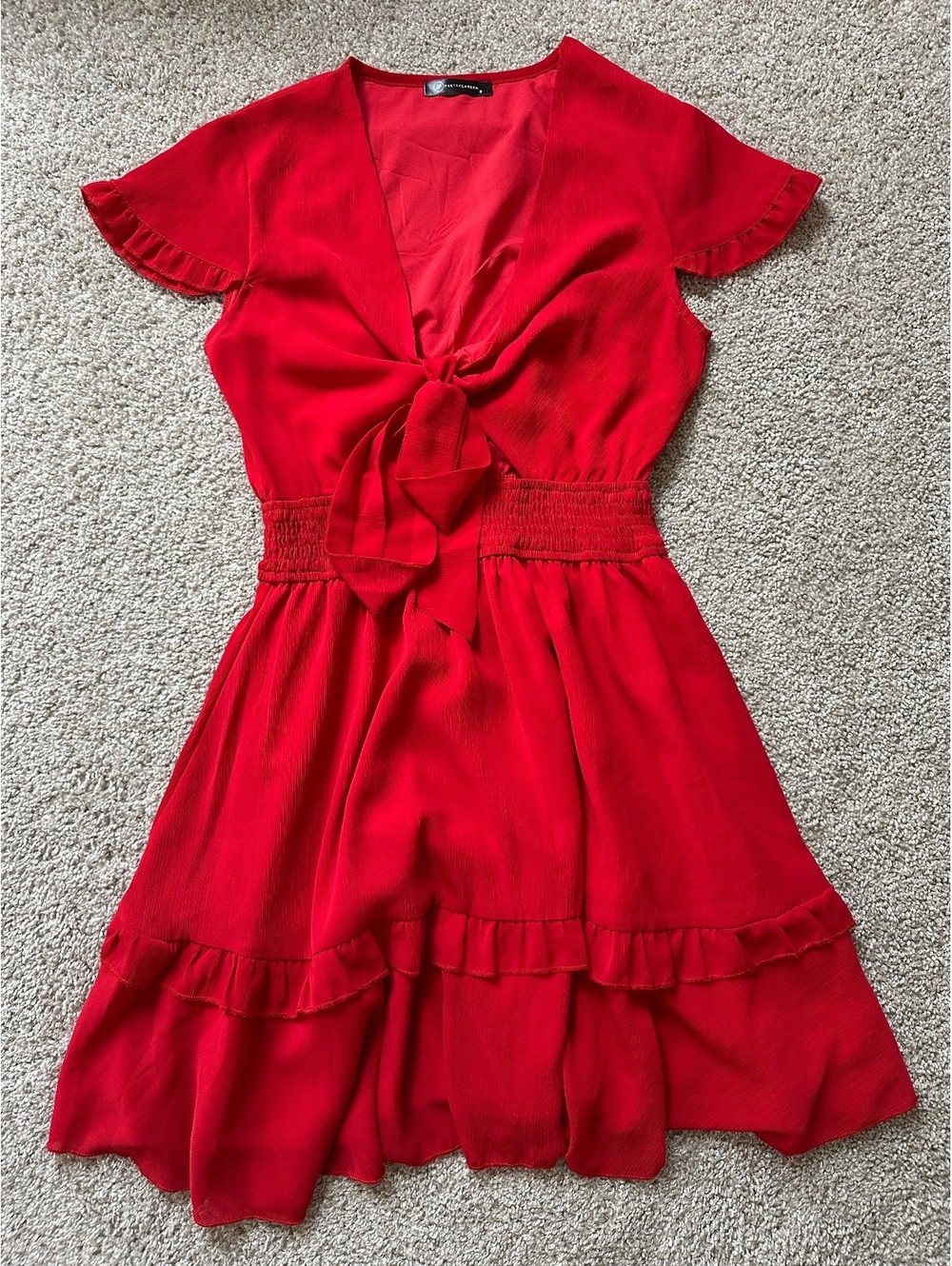 Prettygarden red short sleeve dress